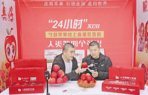 网络达人直播销售苹果